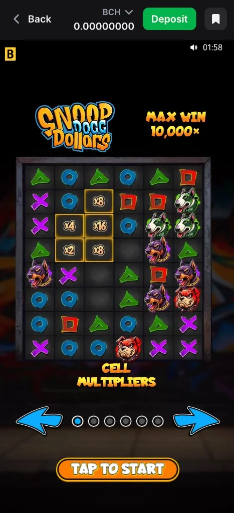 Snoop Dogg Dollars on a mobile phone screen